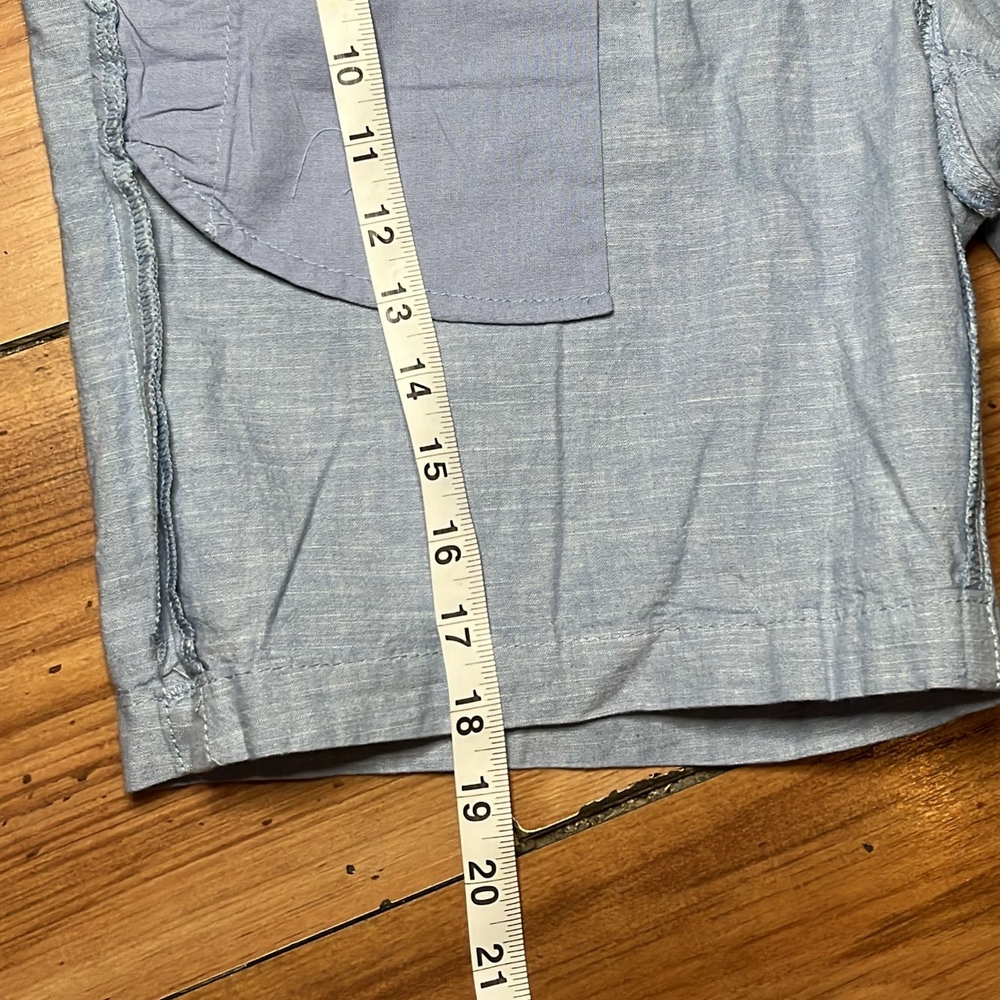 Light Blue Drawstring Shorts - Picture 6 of 7